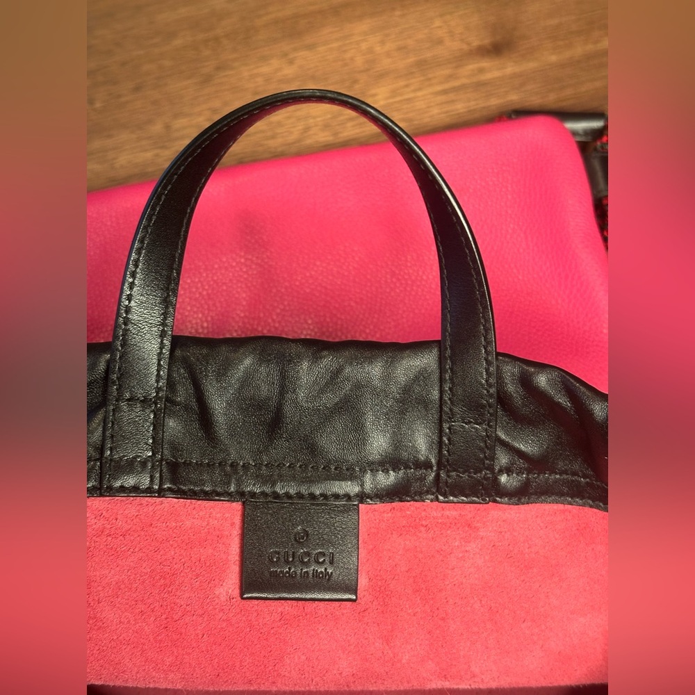 Gucci Small Pink Drawstring Backpack Rucksack - image 6